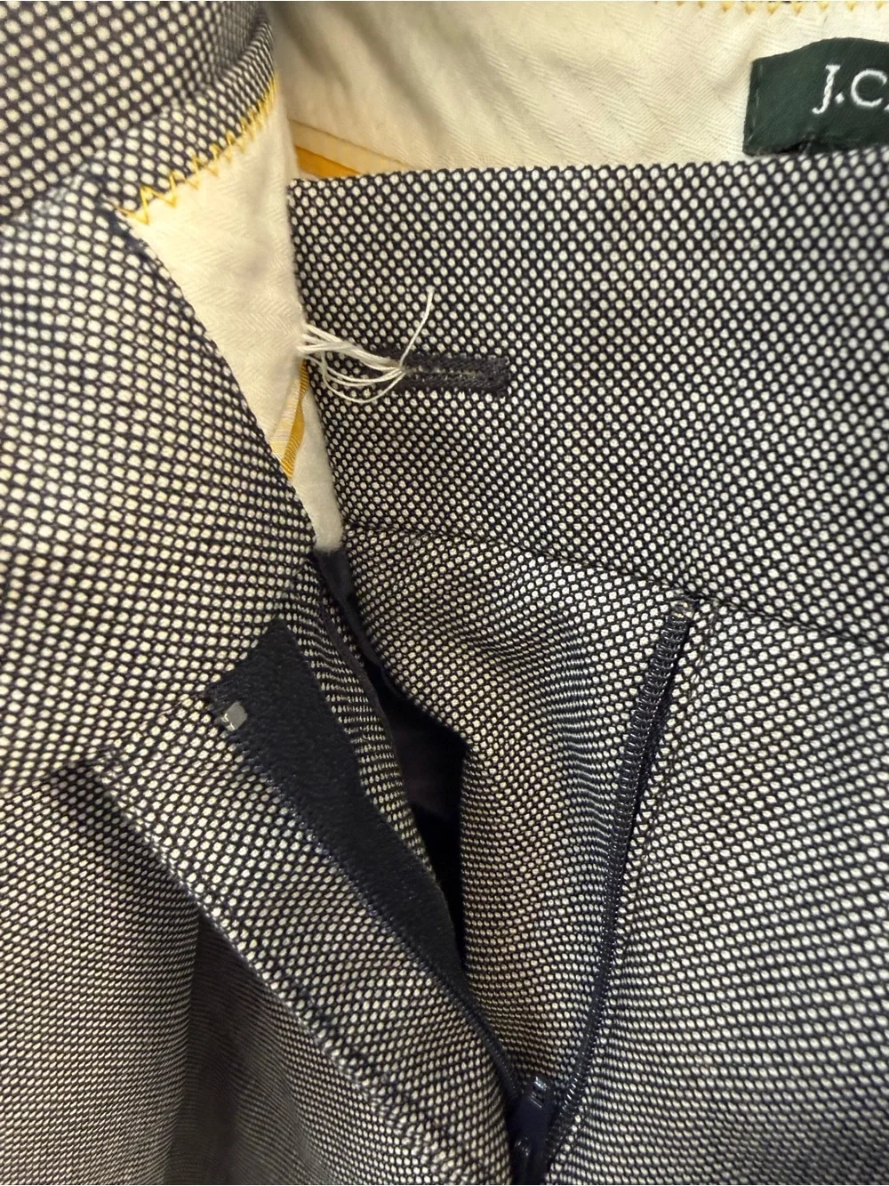 J. Crew Black and Cream (Grey) 100% Wool Textured Pants